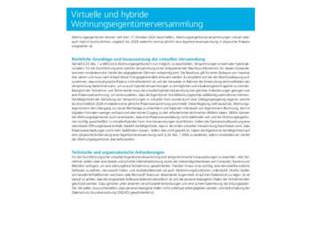 60 Virtuelle/hybride Wohnungseigentümerversammlung